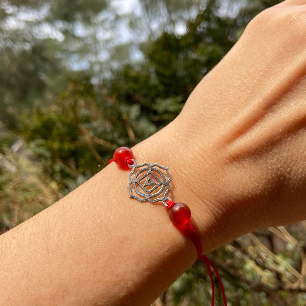 925 sterling silver root chakra bracelet